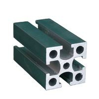 Profilé d'extrusion en aluminium anodisé noir à rainures en T, structure modulaire en aluminium