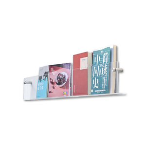 Estantería de acrílico, transparencia, estante de exhibición de acrílico, estilo minimalista, decoración de librería, estantería de pared,. - Product Image 6