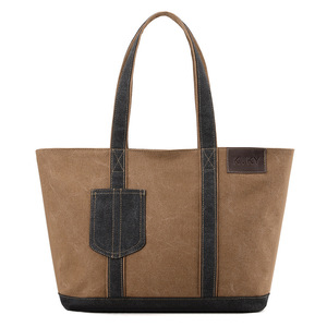 Women's Tote <b>Bag</b> Contrast <b>Patchwork</b> Canvas Pocket Fashion Underarm <b>Bag</b> Comfortable Shoulder Girl Vacation Shopping <b>Bag</b> - Product Image 6