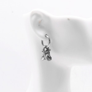 Pendientes de clip con forma de elefante de Yunnique, de acero de titanio, unisex, con diseño geométrico, joyería de moda - Product Image 4