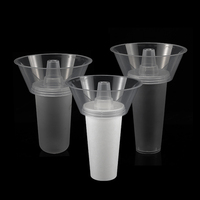 Tasse jetable pour collation et boisson avec paille Bol pour poulet frit personnalisé Tasse pour pot à chaud Vente en gros de nourriture Tasse en plastique à emporter avec plateau