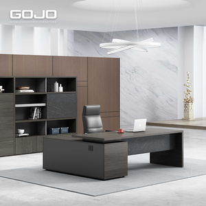 Escritorio ejecutivo moderno de diseño de alta gama para Boss CEO Manager Muebles de oficina accesibles de lujo con panel ergonómico Estilo de madera - Product Image 5