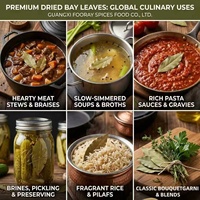 Hojas de Laurel Secas 100% Puras para Sopas, Guisos, Carne Estofada, Hierba Aromática para Cocinar, Bolsa de 15g, Marca Personalizada, Se Acepta OEM
