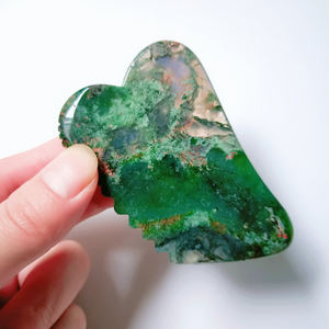 Outil de massage GuaSha en pierre d'agate mousse Huiying, pour le visage et le corps, à picots sauvages - Product Image 3