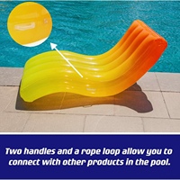 Chaise longue gonflable en PVC écologique personnalisée en usine NIZHEN marque piscine d'été dossier d'eau adulte personne seule