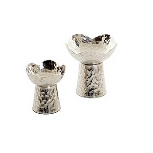 Juego de 2 cuencos de acero inoxidable para frutos secos, de diferentes tamaños, para servir frutos secos en el hogar o en hoteles. - Product Image 1
