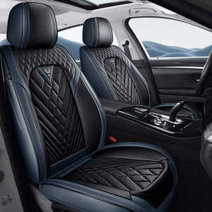 Housse de siège de luxe confortable en cuir de couleur noire et rouge à cinq sièges ensemble complet de siège <span class=keywords><strong>avant</strong></span> arrière pour <span class=keywords><strong>voiture</strong></span> - Product Image 4