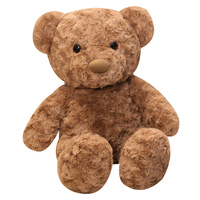Ours en peluche classiques à poils longs et bouclés - Ultra doux pour câliner, offrir en cadeau, décorer la maison et soulager le stress