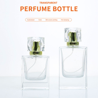 Flacon en verre de 30 ml au design unique, flacon de parfum de luxe en verre de 100 ml, flacon vaporisateur de parfum vide en verre
