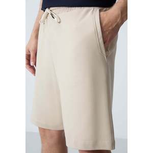 Shorts pour homme en coton beige, épais, doux, texturé, coupe standard, basique - 81275 - Beige - Product Image 3