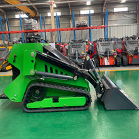 Verbessertes Neuestes Modell DRT-T800 Mini-Benzin-Raupenlader Kompakter Mini-Radlader für Lager Hof Be- und Entladung