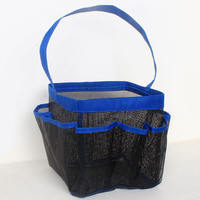 Sac de Douche Suspendu à Séchage Rapide, Organisateur Portable de Voyage pour Articles de Toilette, Sac de Douche en Maille, Panier de Douche
