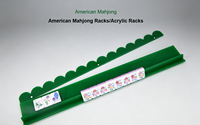 Pousseur et règle de mahjong en bois de luxe modernes et personnalisables, 17,5 pouces et 20 pouces, portables pour le divertissement du mahjong américain