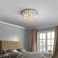 Plafonnier JYLIGHTING moderne de luxe en cristal transparent, forme rectangulaire, chrome, pour chambre, salon, salle à manger