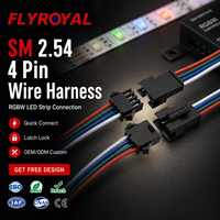 Connecteur SM 2.54 à 4 broches, faisceau de câbles mâle-femelle, prise de raccordement rapide pour bande LED RGBW, avec verrouillage par loquet, assemblage de câbles électroniques