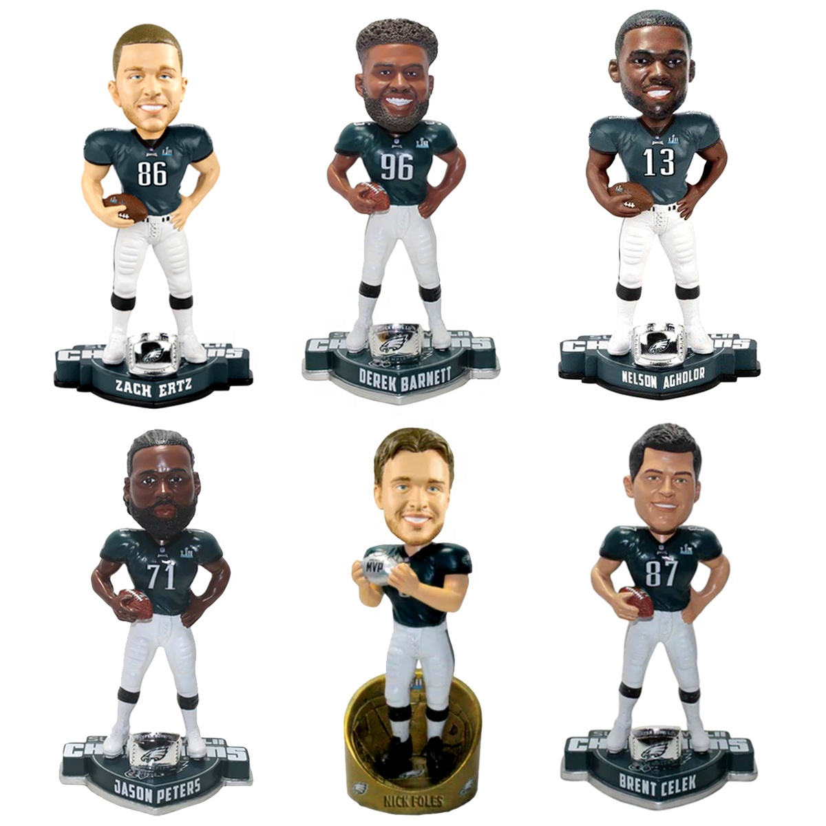 Figura de fútbol americano hecha a mano de resina, regalo de recuerdo Bobblehead, personaliza tu propio diseño, figura de acción Bobblehead