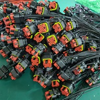 Conector de Sensor de Presión de Combustible de 4 Pines con Cables para Ford, Land Rover, Kobelco, Doosan, Daewoo, Hyundai
