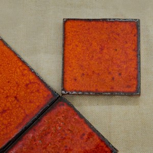 Màu đỏ cam tùy chỉnh gạch 10x10cm nhà bếp và phòng tắm ốp tường trang trí, 6-inch nhà hàng tường sang trọng gạch cổ khách sạn - Product Image 4