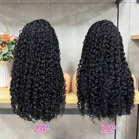 Perruque bouclée 13*4 Pissy Curly, couleur vin brésilien, ondulée, pré-épilée, sans colle, en cheveux humains, prix d'usine, vente chaude