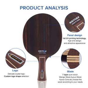 Lame de Tennis de Table personnalisée OEM, Ayous Bat <span class=keywords><strong>Ping</strong></span> <span class=keywords><strong>Pong</strong></span>, raquette, plinthe, Logo imprimé ODM, lame de <span class=keywords><strong>Ping</strong></span>-<span class=keywords><strong>Pong</strong></span> - Product Image 4