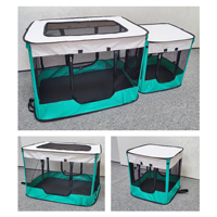 Tente de camping pour animaux de compagnie en tissu Oxford pliable fendu pour chats et chiens
