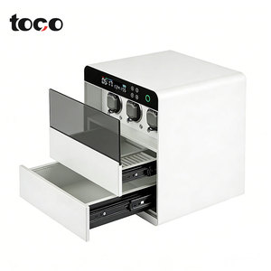 Caja Fuerte <span class=keywords><strong>con</strong></span> Cerradura Biométrica de Huella Dactilar y Ventana Giratoria de Vidrio de 2 Niveles para Relojes y Joyas, <span class=keywords><strong>con</strong></span> Almacenamiento Seguro - Product Image 1