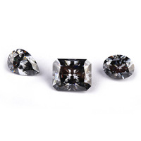 Prix d'usine en Chine Certificat GRA Moissanite Forme de coupe radiante Diamant D Couleur 5mm-15mm Moissanite grise
