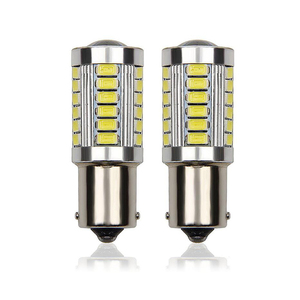 Nouvelles ampoules LED 2 pièces 1157 BAY15D 33 SMD 5630 5730 1156 BA15S BAU15S pour voitures <span class=keywords><strong>Focus</strong></span>, feux de jour DRL et feux stop, rouge ambre - Product Image 2