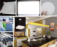 SINHAI Factory Direct 0.5mm 1mm Blanc Polycarbonate PC Diffuseur De Lumière Feuille pour LED Éclairage Lumière Diffusion Polycarbonate Feuille