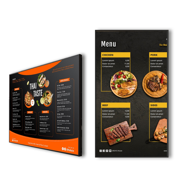 VETO 43 55 Inch 4K UHD Ultra Slim Thickness 28.5mm No Bezel Android LCD Digital Menu Board Advertising Digital Signage Display