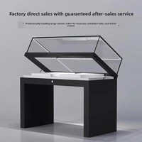 Maßgefertigte Schmuck-Vitrine Gehärtetes Explosionsgeschütztes Glas LED-Beleuchtung Oben Öffnendes Design Lackierte Oberfläche Individuelle Farbe