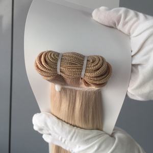 Extensiones de Cabello Humano Ruso Europeo Premium, Tejido a Máquina, Ondulado, Cabello Virgen, Cutícula Saludable y Alineada, Venta al Por Mayor - Product Image 3