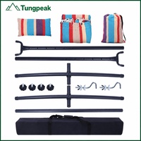 Hamac double portable avec support, hamac de camping en coton pour 2 personnes, siège de relaxation pour patio