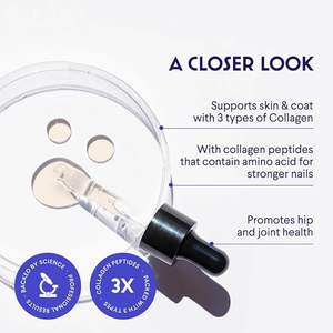 נוזל קולגן לחיות מחמד-תוספת עור ומעיל לכלבים הירך ותמיכה משותפת-קולגן נוזלי לכלבים עם חומצה היאלורונית - Product Image 2