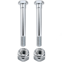 Juego de Tuercas de Seguridad de Nylon para Pernos Hexagonales de 1/2-13, Acero al Carbono Galvanizado en Zinc, Kit de Fijación para Ruedas Giratorias, Repuesto de Herrajes de Montaje