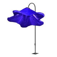 Lampu Bunga Morning Glory LED Pink Interaktif dengan Sensor Otomatis untuk Dekorasi Lanskap Jalan Natal Xmas