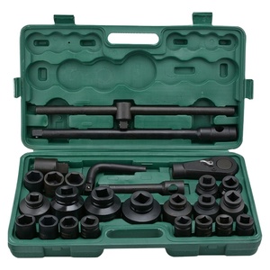 Jeu de douilles à cliquet robustes de 26 pièces, 3/4 pouce, noir, pour outils de réparation automobile - Product Image 1