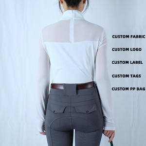 Tapis de selle équestres uniques ARLAN, chemises de polo à manches longues pour femmes, vêtements d'équitation - Product Image 2