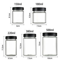 Venta al por Mayor de Frascos de Vidrio Transparentes Redondos de 4oz, 8oz y 12oz para Alimentos, Gelatina, Salsas, Miel, Mermelada y Encurtidos, con Tapa Hermética de Plástico