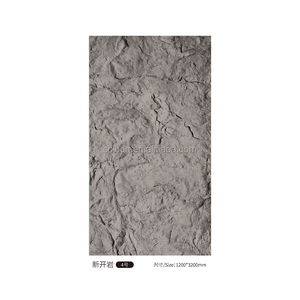 Pared de Piedra Artificial de Diseño Moderno en Blanco y Gris, Revestimiento de Pared Interior, Fondo de TV, para Hotel o Apartamento, Piedra de Fibra de Vidrio - Product Image 2