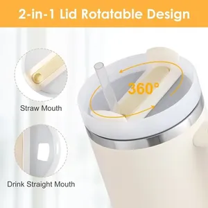 Sản Phẩm Mới 2024 Tùy Chỉnh Stanleies Cup 40Oz Với Xử Lý Cách Điện Termos Cốc Du Lịch Cốc Với Rơm Và Nắp Cho Quà Tặng - Product Image 5