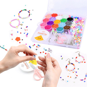 Kit de perles de verre en cristal et pierres précieuses pour la fabrication de bijoux, 17 couleurs, collier, bracelet, bricolage, cadeau artisanal - Product Image 3