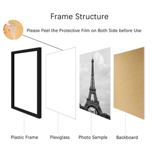 Tùy chỉnh 4x6 5x7 8x10 9x12 A3 bảng màu đen tường treo PVC nhựa MDF hình ảnh bằng gỗ khung ảnh cho Trang chủ trang trí - Product Image 2