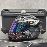 Casque de moto tout-terrain à fermeture double D, toutes saisons, coque ABS, certifié DOT, intégral