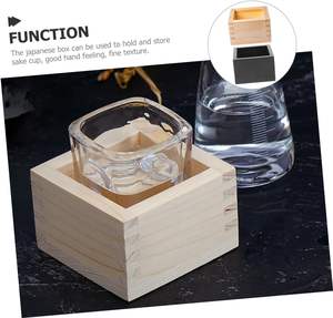 Caja cuadrada de madera personalizada, ideal para servir <span class=keywords><strong>sake</strong></span> y <span class=keywords><strong>sushi</strong></span>, tazas de <span class=keywords><strong>sake</strong></span> japonesas para restaurante en casa - Product Image 2