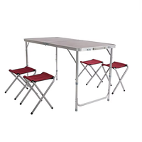 Ensemble de table et chaises de pique-nique pliantes modernes en aluminium, légères, imperméables, pour hôpitaux et hôtels