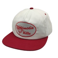 Casquettes en sergé de coton personnalisées 5 panneaux bicolores non structurées avec logo brodé Snapback