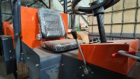 Rouleau compresseur vibrant à tambour unique refroidi par air, moteur diesel, avec moteur Honda et pompe Huade pour la construction routière