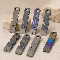 Kit d'outils EDC personnalisé en titane : Barre de levier, Multitool format carte de crédit, Ouvre-bouteille, Clé, Coupe-boîte – Fabricant OEM ODM