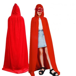 Mantello Lungo di Halloween Multicolore, Mantello da Strega in Velluto Dorato, Mantello da Diavolo e Vampiro per Ragazzi, Ragazze e Adulti, Costume BS070 - Product Image 3